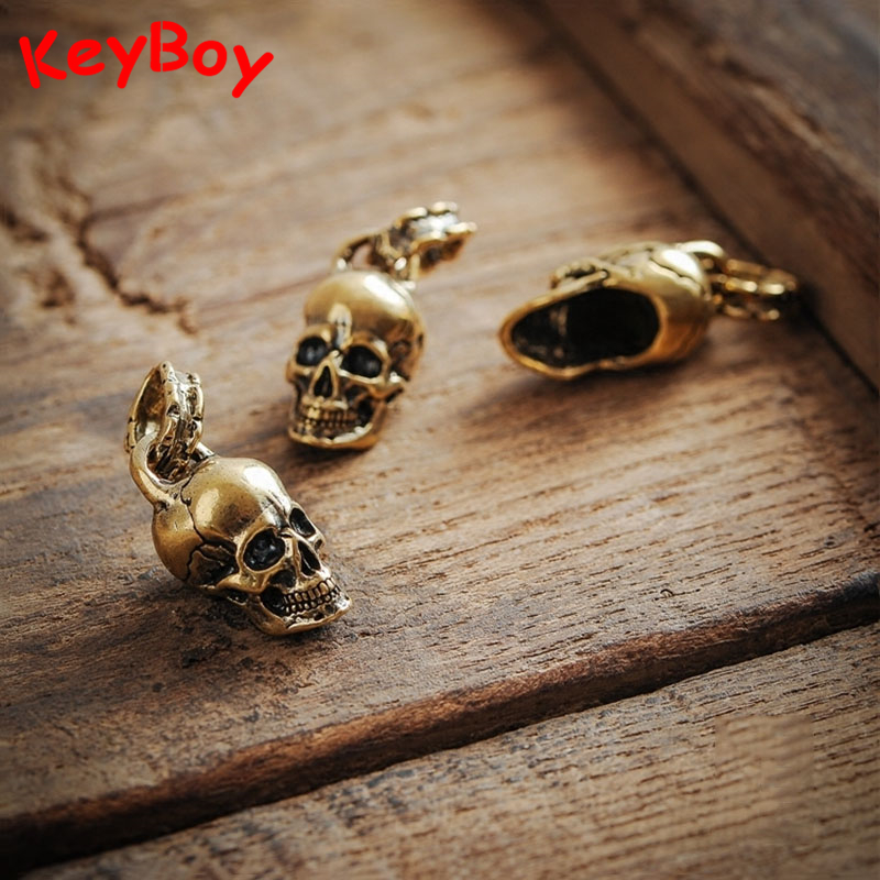 Gothic Skull Ring - Vintage Punk Skull Head Keyring Hanging