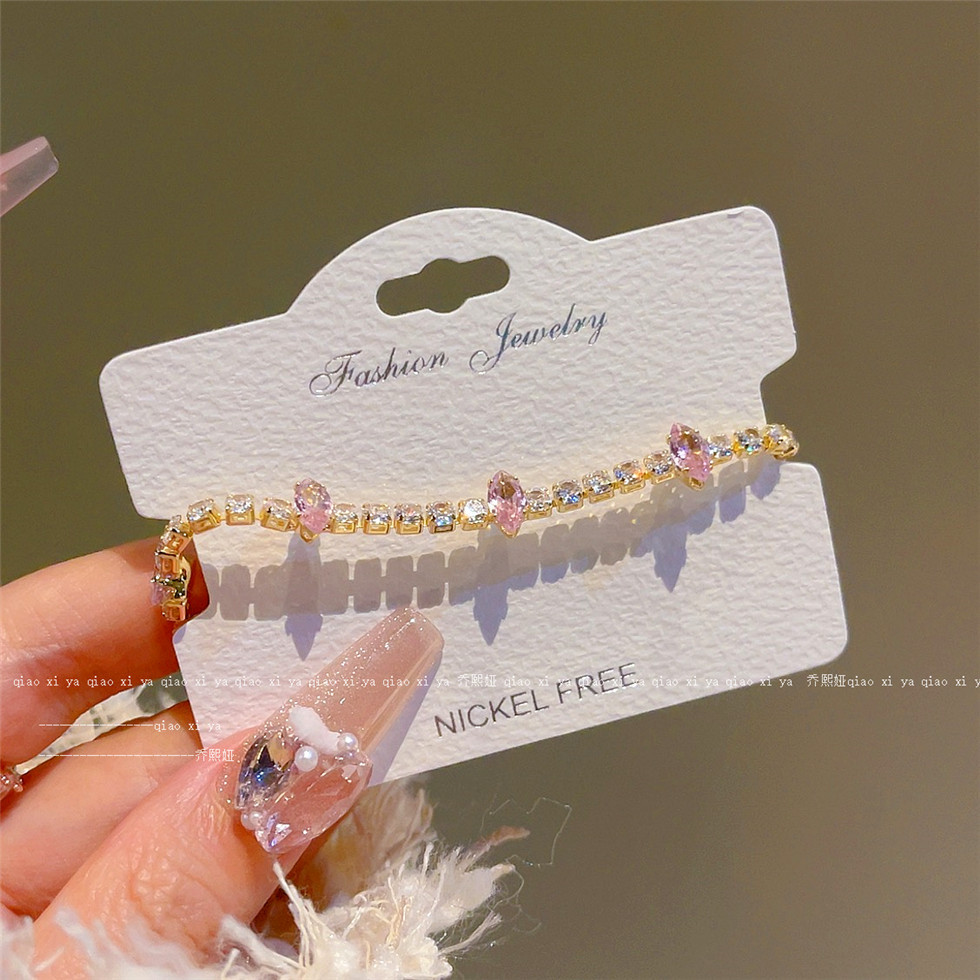 Best Jewelry Watches Women - Pink Full Diamand Zircon Bracelets Instagram