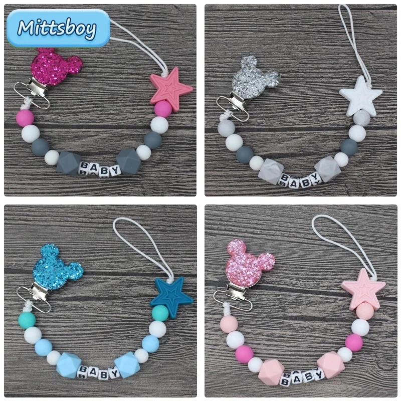 Engraved Name Necklace - NEW Personalised Name Baby Teether Bracelet