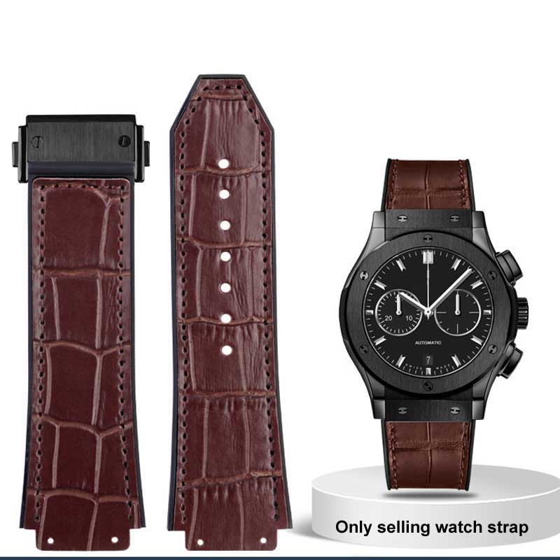 Jewelry Type Watches - Genuine Leather Watch Band For HUBLOT