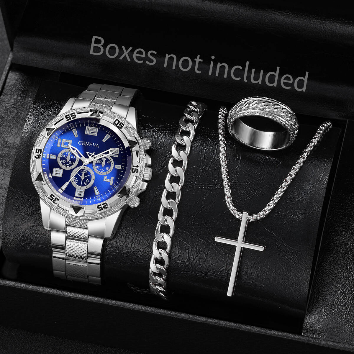 Jewelry Type Watches - 4PCS/Set Fashion Men Business Watches Luxury