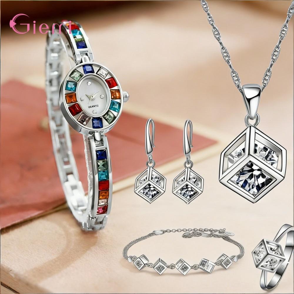 Pretty 925 Sterling Silver Geo - Best Jewelry Watches Women ulasan dan harga
