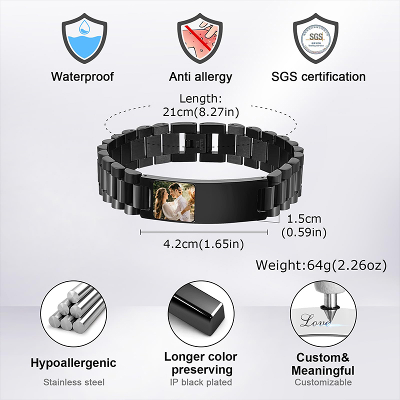 Custom Picture Text Bracelet W - Jewelry Type Watches ulasan dan harga