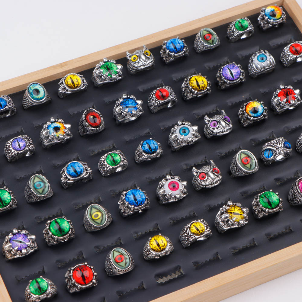 10/20/30/50Pcs/Lot Fashion Pun - Gothic Skull Ring ulasan dan harga