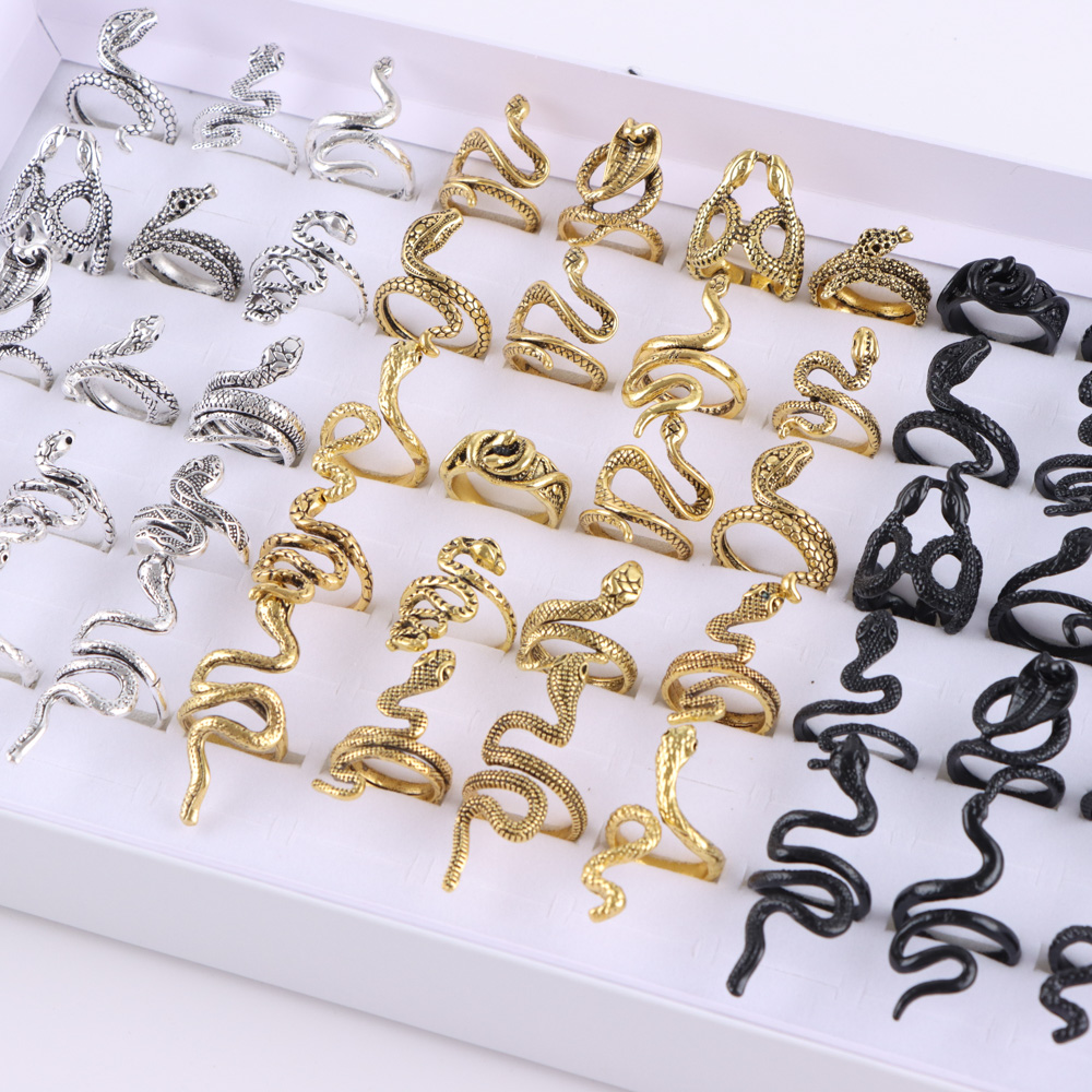 10/20/30/50Pcs/Lot Fashion Pun - Gothic Skull Ring ulasan dan harga