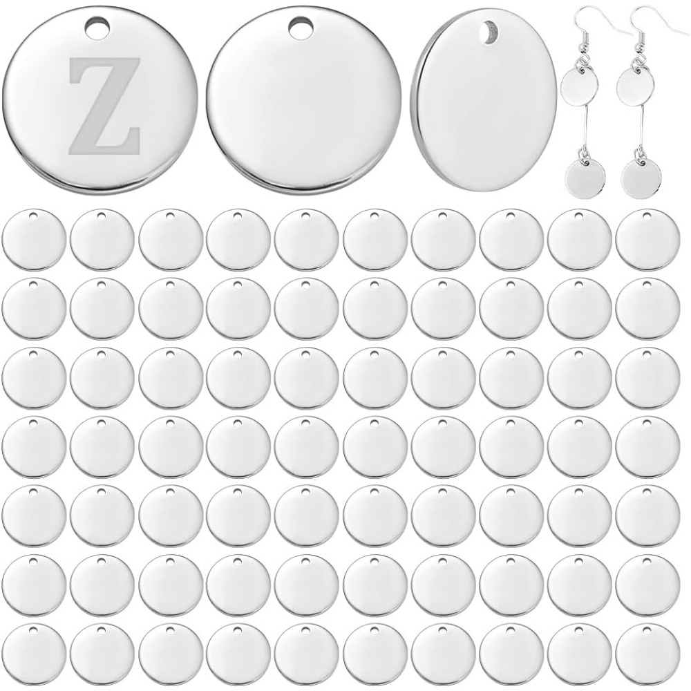 100pcs 12mm 304 Stainless Stee - Engraved Name Necklace ulasan dan harga