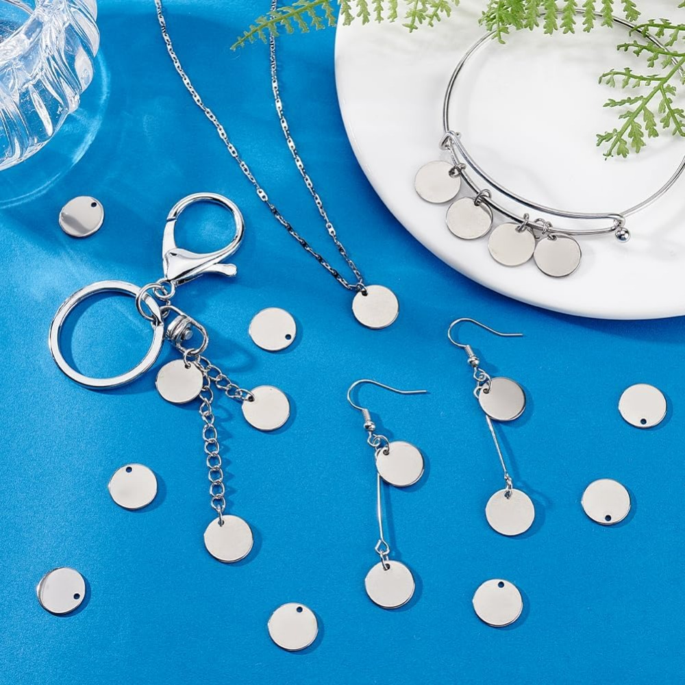 100pcs 12mm 304 Stainless Stee - Engraved Name Necklace ulasan dan harga