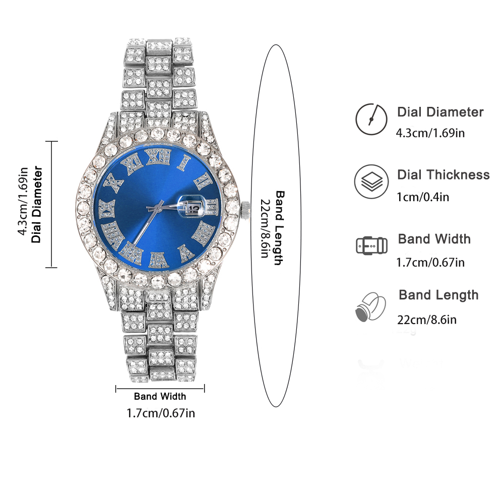3pcs Hip-hop Watch Jewelry Set - Jewelry Type Watches ulasan dan harga