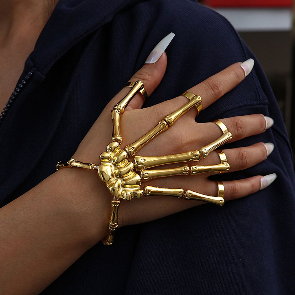 Metal Wristband Party Punk Got - Gothic Skull Ring ulasan dan harga