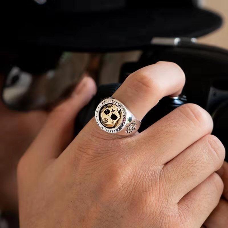 S925 Sterling Silver Fashion M - Gothic Skull Ring ulasan dan harga