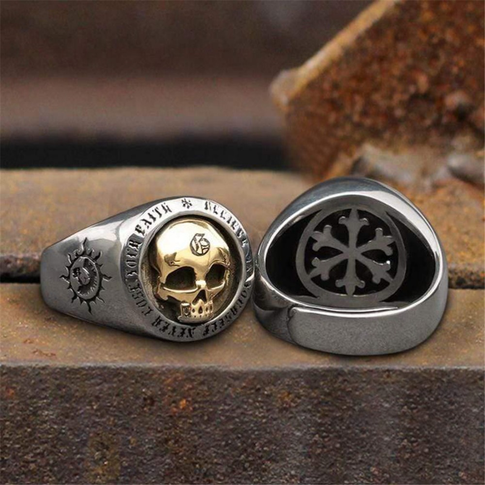 S925 Sterling Silver Fashion M - Gothic Skull Ring ulasan dan harga