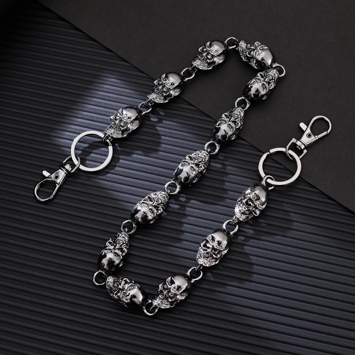 Skull Keychain Wallet Chain, P - Gothic Skull Ring ulasan dan harga