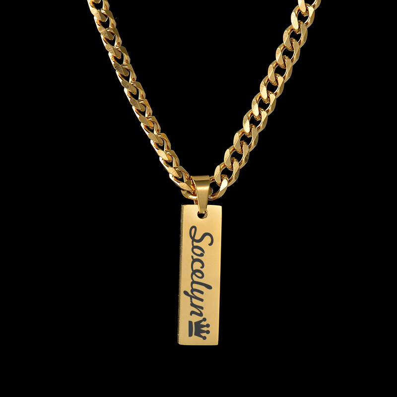 Goxijite Custom Engraved Name  - Engraved Name Necklace ulasan dan harga
