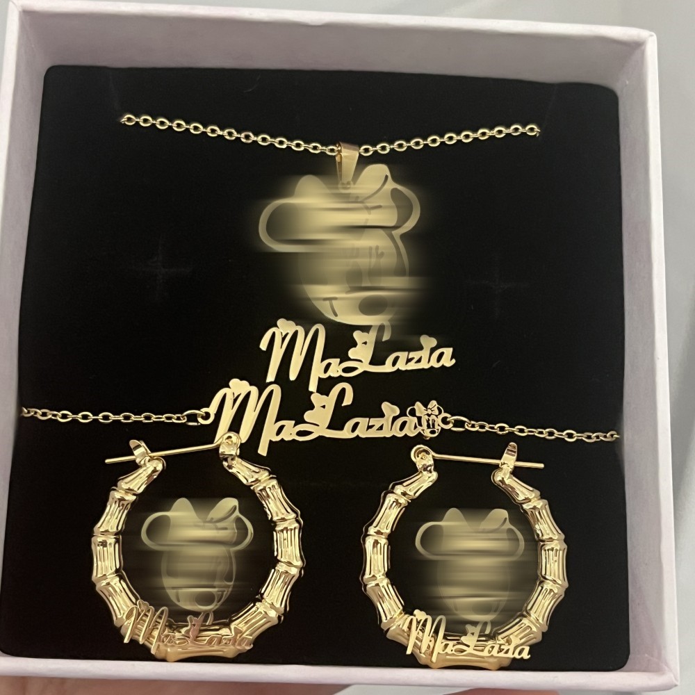 DUOYING Custom Character Jewel - Engraved Name Necklace ulasan dan harga