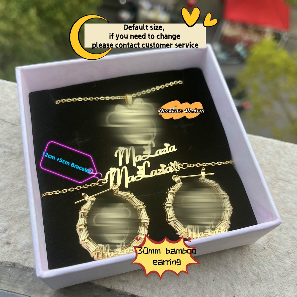 DUOYING Custom Character Jewel - Engraved Name Necklace ulasan dan harga