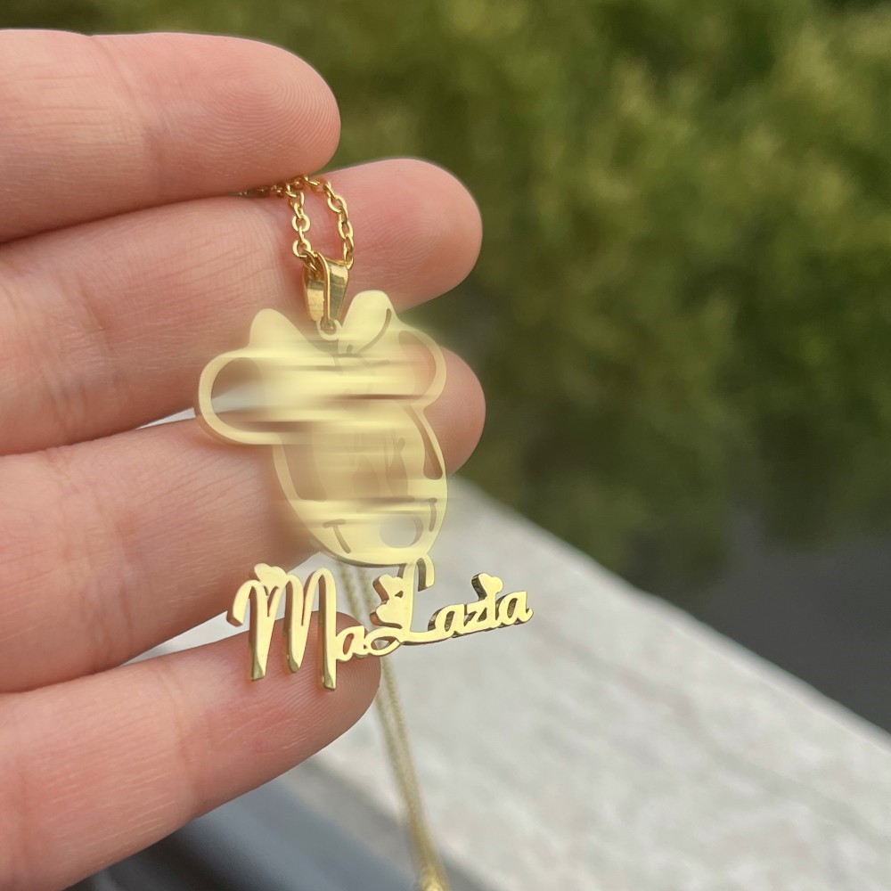 DUOYING Custom Character Jewel - Engraved Name Necklace ulasan dan harga