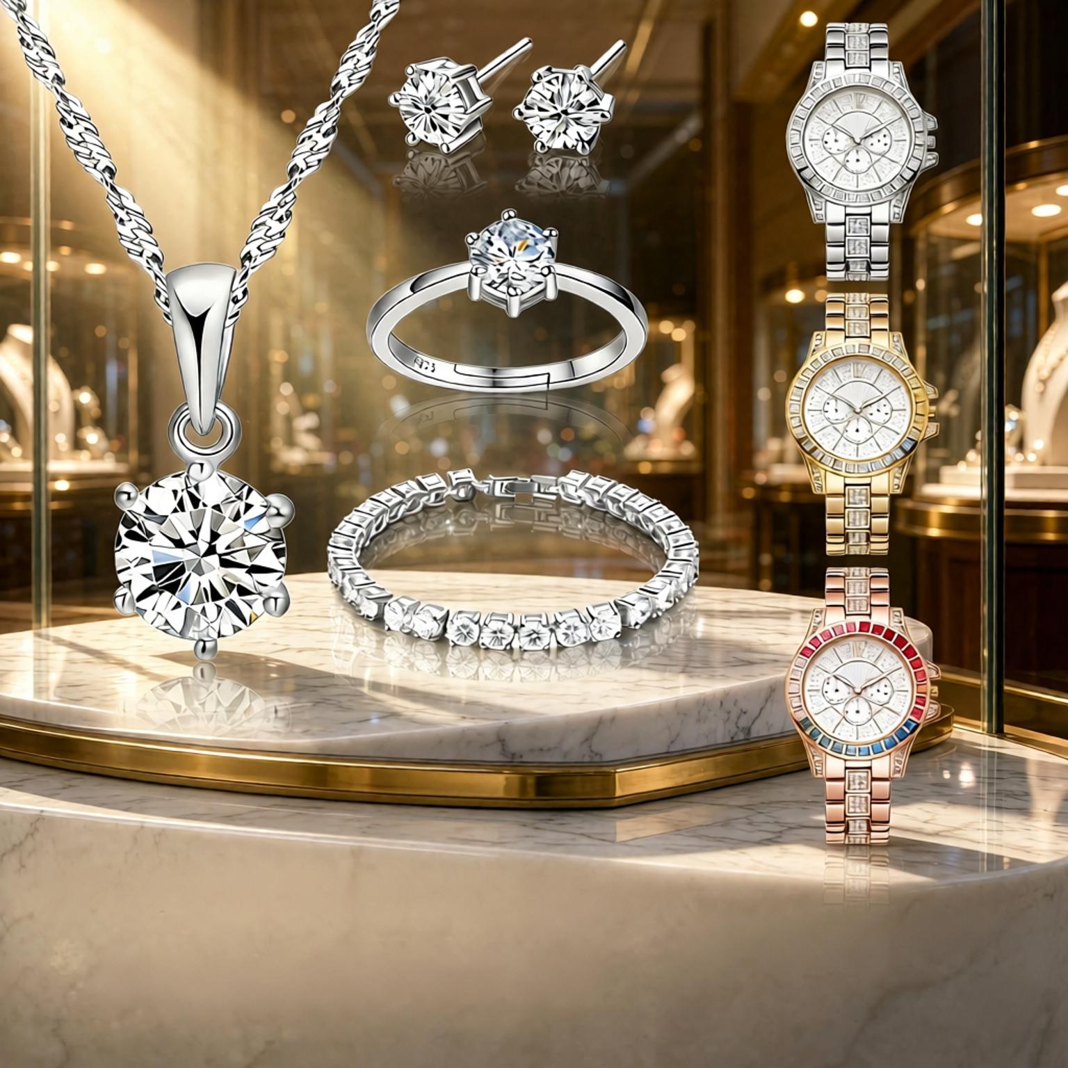 Luxury 925 Sterling Silver Geo - Best Jewelry Watches Women ulasan dan harga