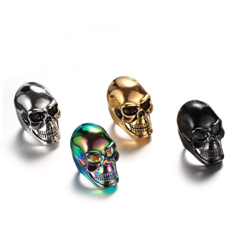 The New Cool Men Boy Gothic Pu - Gothic Skull Ring ulasan dan harga