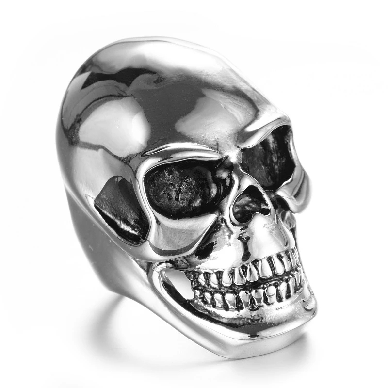 The New Cool Men Boy Gothic Pu - Gothic Skull Ring ulasan dan harga