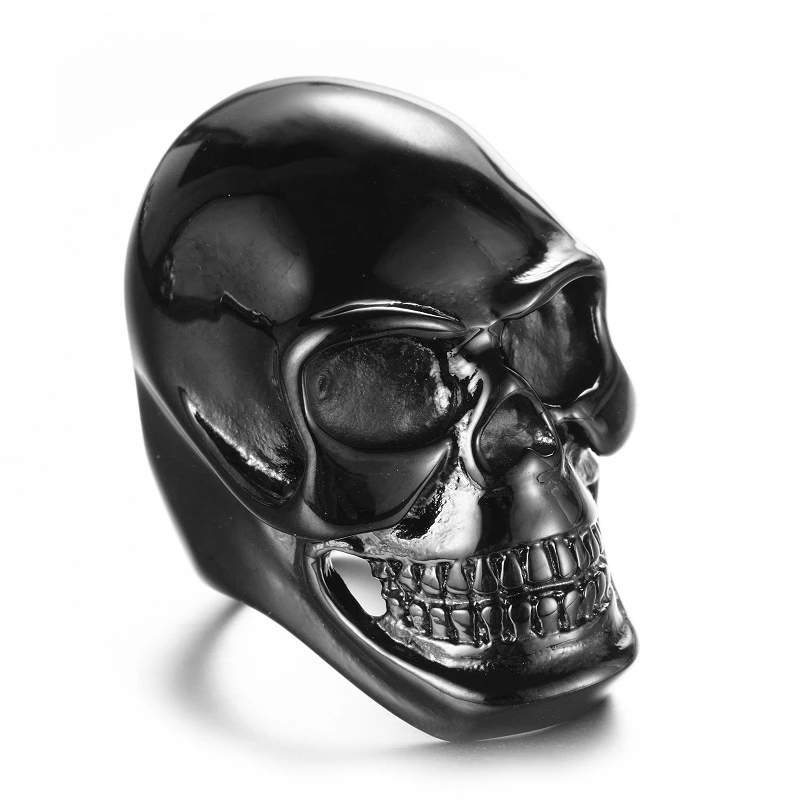 The New Cool Men Boy Gothic Pu - Gothic Skull Ring ulasan dan harga