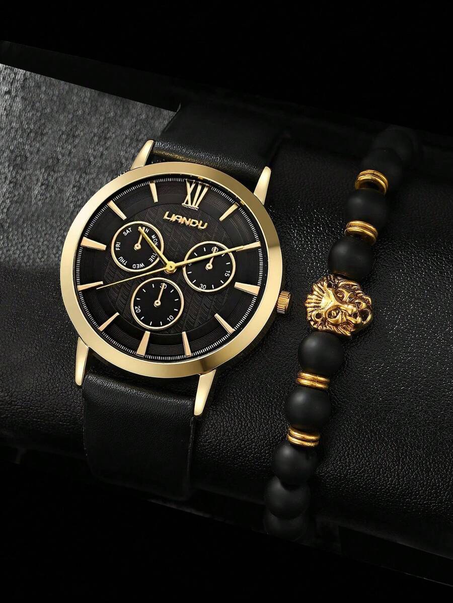 LIANDU LIANDU 1 Set Men's Fash - Leather Bracelet ulasan dan harga