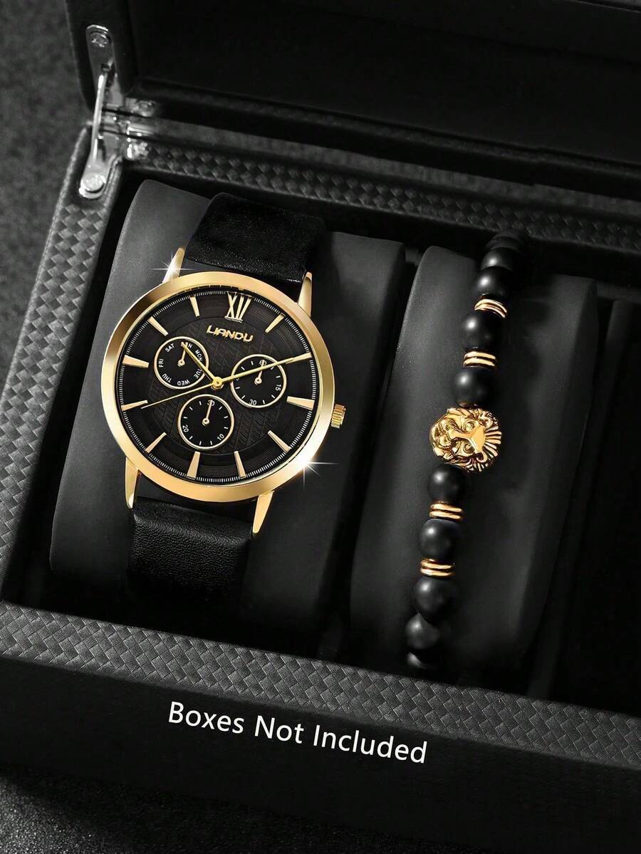 LIANDU LIANDU 1 Set Men's Fash - Leather Bracelet ulasan dan harga