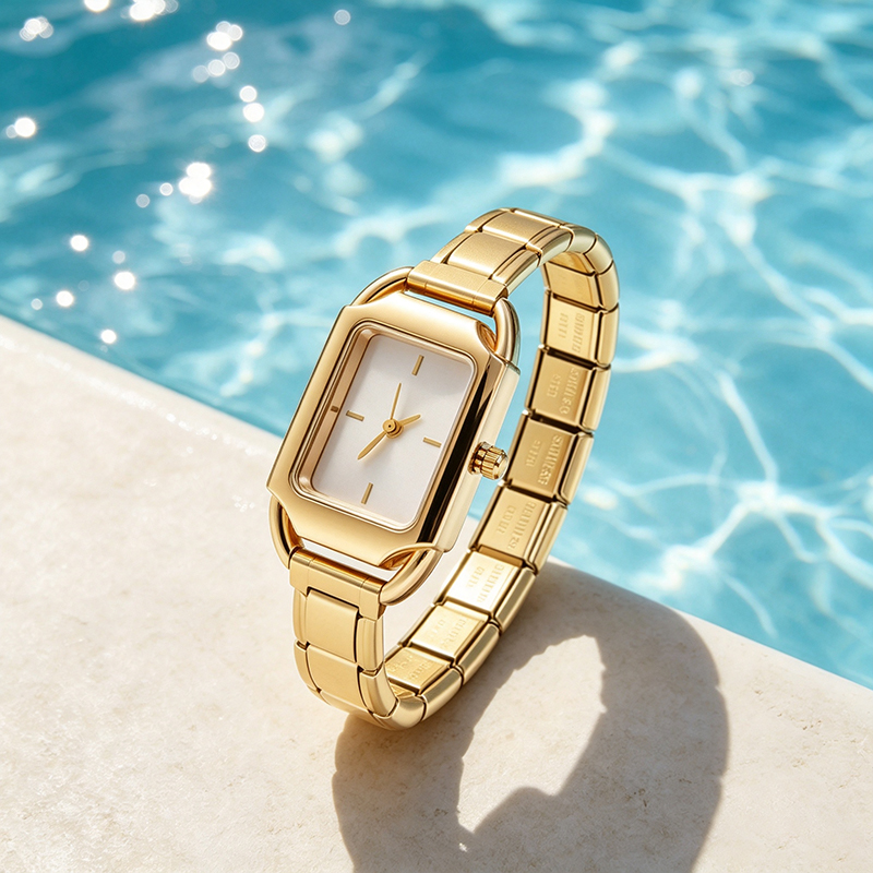 2026 Golden Square Watch Gift  - Jewelry Type Watches ulasan dan harga