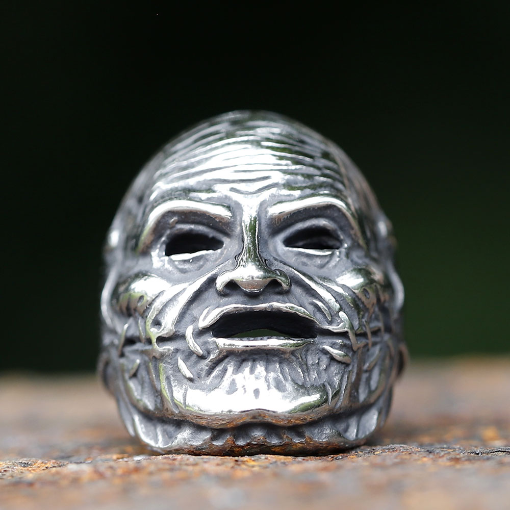 2023 Men's Flowers Skull Mask  - Gothic Skull Ring ulasan dan harga