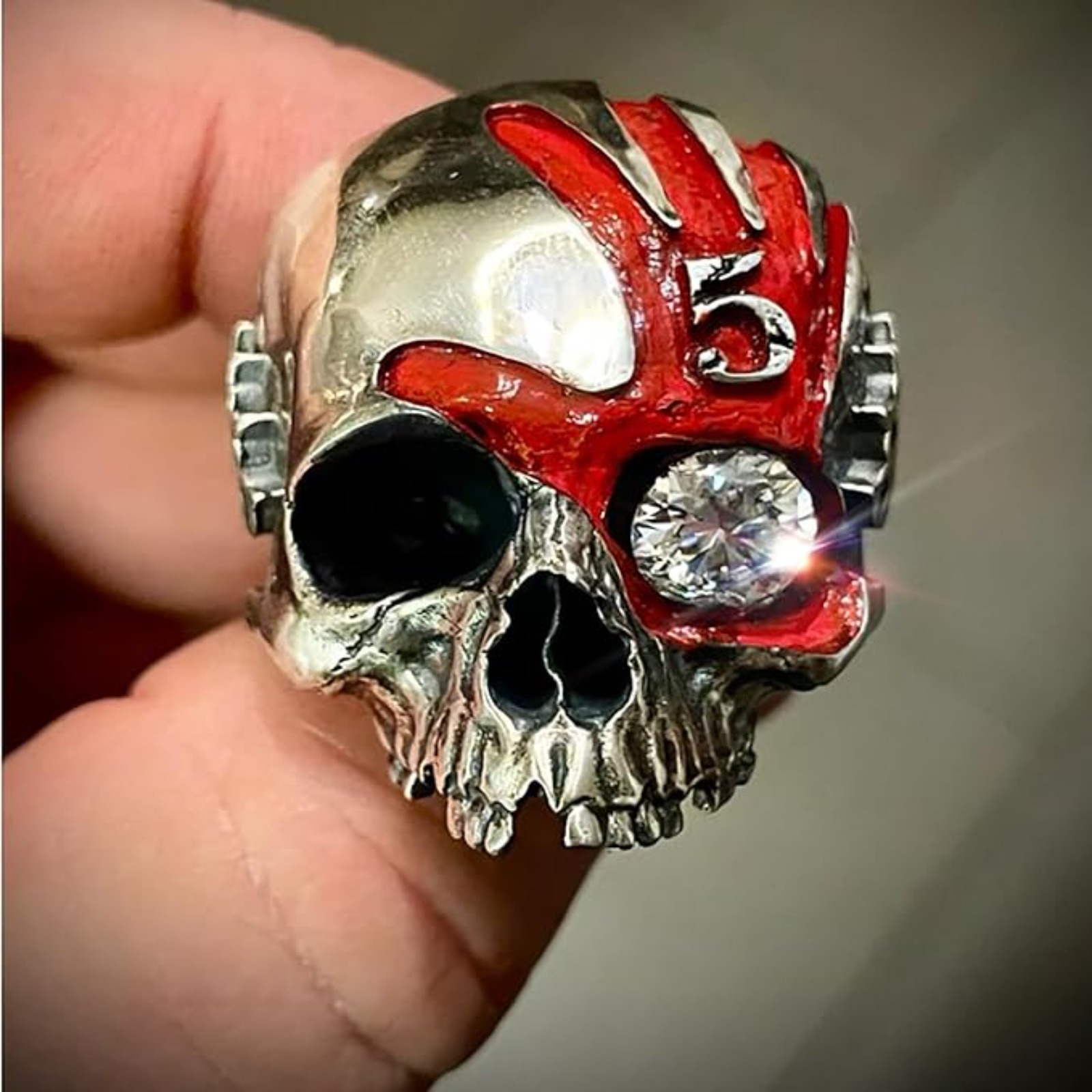 Five Fingers Punch Skull Ring, - Gothic Skull Ring ulasan dan harga