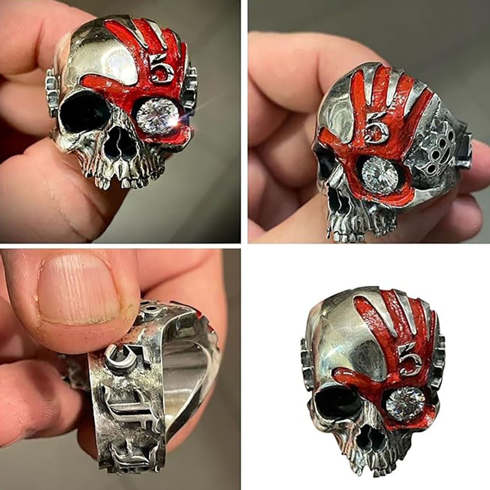 Five Fingers Punch Skull Ring, - Gothic Skull Ring ulasan dan harga