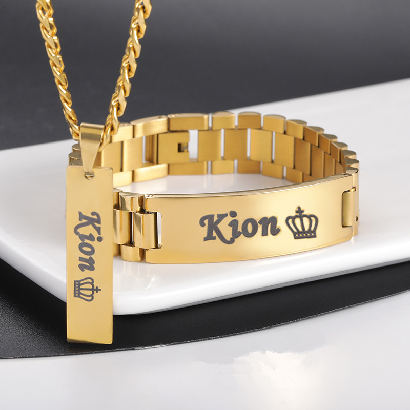 Custom Men Name Necklace Big B - Engraved Name Necklace ulasan dan harga