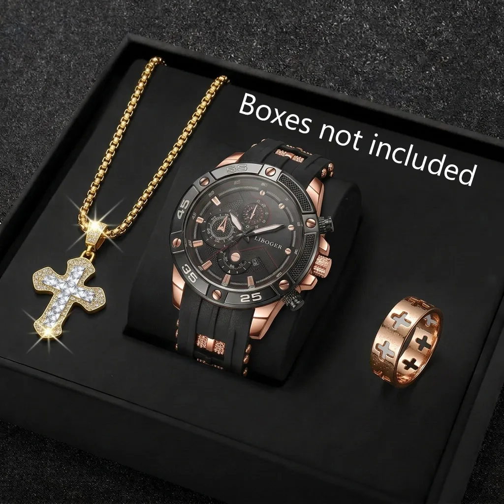3PCS Fashion Male Sports Watch - Jewelry Type Watches ulasan dan harga