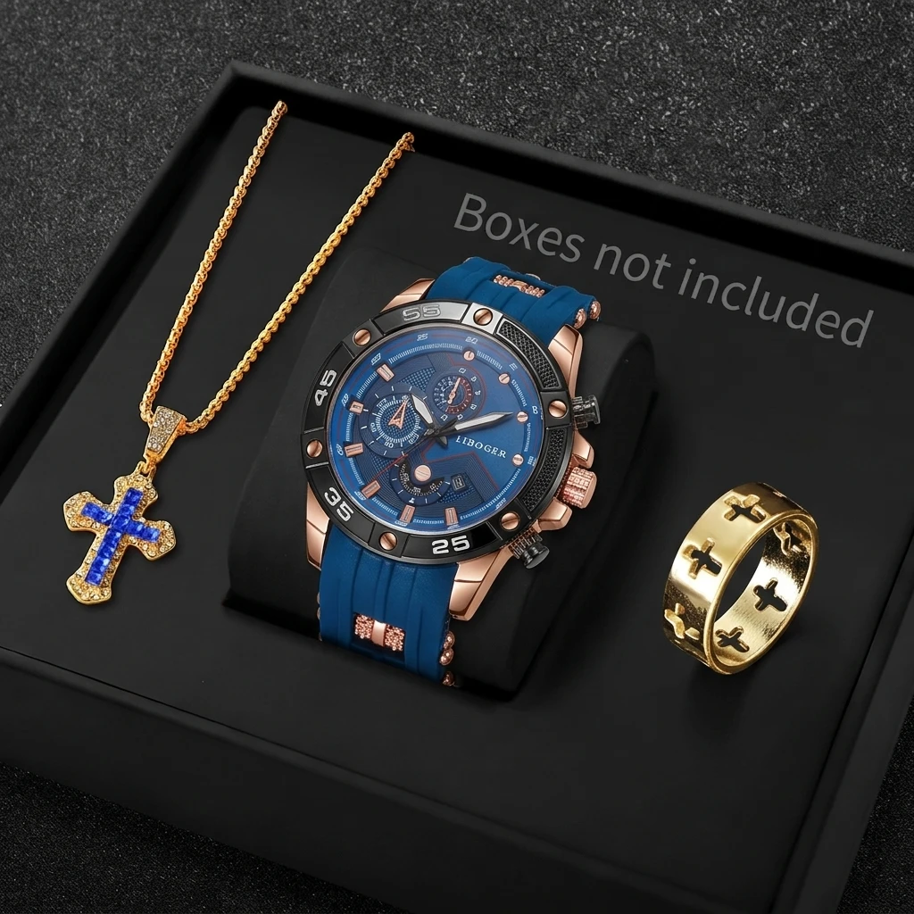 3PCS Fashion Male Sports Watch - Jewelry Type Watches ulasan dan harga