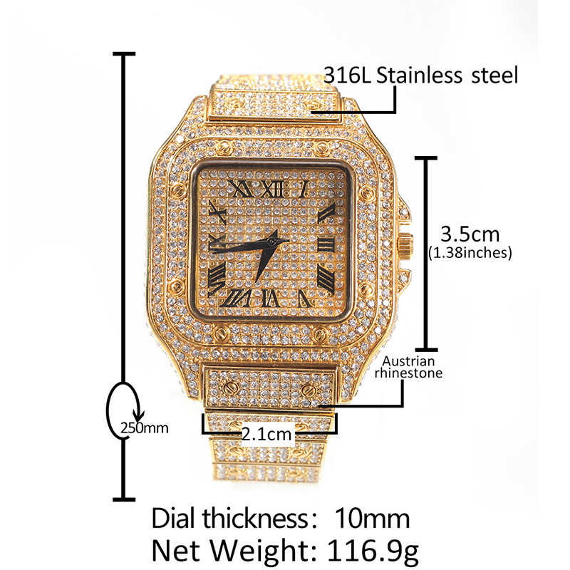 Hip Hop Luxury Quartz Wrist Wa - Jewelry Type Watches ulasan dan harga